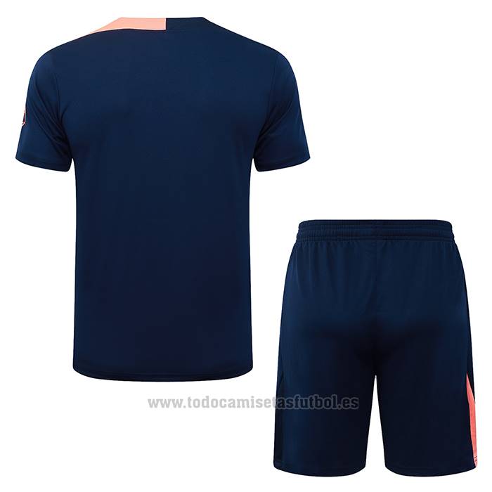 Chandal del Barcelona Manga Corta 2025-2026 Azul Rosa - Pantalon Corto